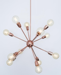 COLGANTE EXPLOSION 12 LUCES BRONCE